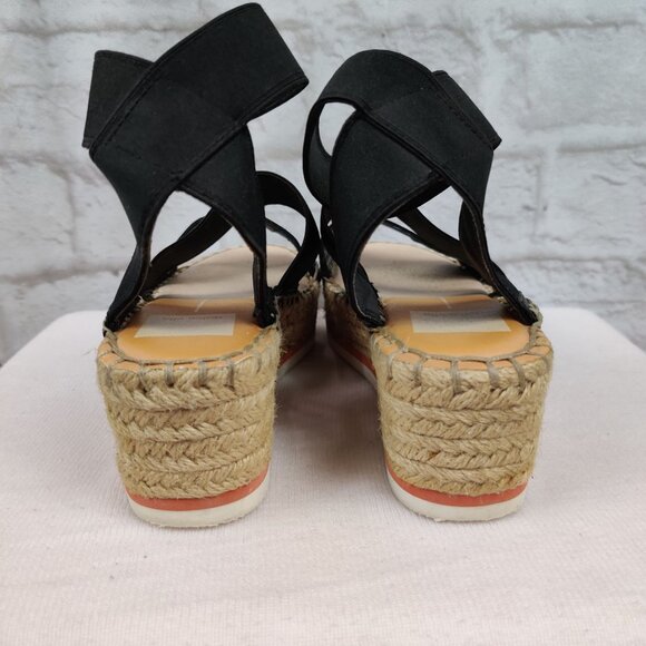 Dolce Vita Womens Sandals Lury Espadrille Wedge Strappy Preppy Black Sz 6.5 - Picture 4 of 11